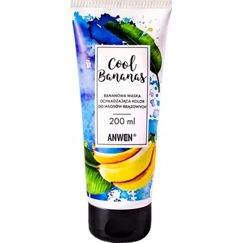 Vlasová regenerace ANWEN Cool Bananas banánová maska pro ochlazení barvy hnědých vlasů 200 Ml