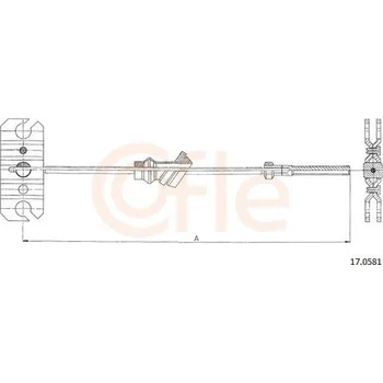 Brzdový systém Tažné lanko, parkovací brzda COFLE 17.0581