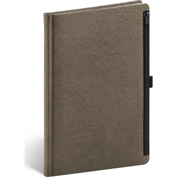 Blok Notes Hardy hnědý, linkovaný, 13 × 21 cm