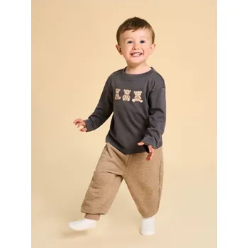 Sinsay - Zateplené kalhoty s fleecovou podšívkou - hnědá - 067FX-74X - 067FX-74X-98