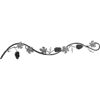 Zábradlí kovářský ornament K3420PV - kovaný ozdobný element, réva, 1250 x 200 mm, profil ø 16 mm