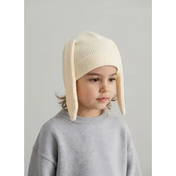 Čepice Sinsay - Žebrovaná čepice s oušky - krémová - 013HG-01X - 013HG-01X-S