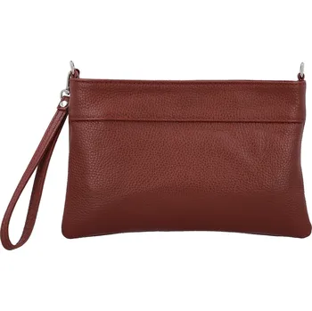 Kabelka Dámská kožená crossbody kabelka vínová - Delami Vera Pelle Denica vínová