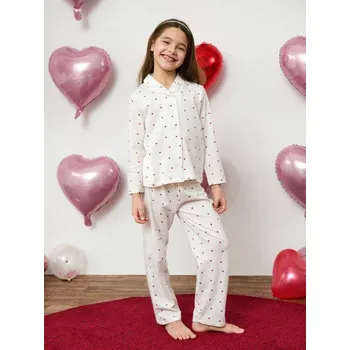 Sinsay - Dvoudílná pyžamová souprava - krémová - YM988-01X - YM988-01X-110-4