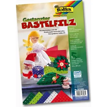 Dekorační filc A4 Vánoce 5ks