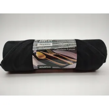 Obraz Ubrousky na příbory 40 x 40 cm 4 ks Černé Samet