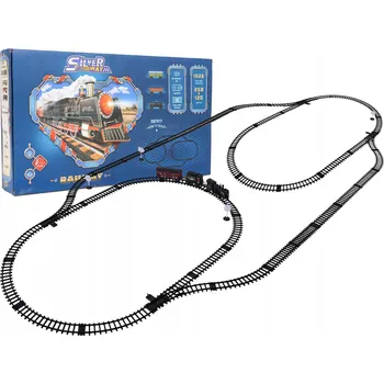 Vláček a vláčkodráha Mega sada Vláček Retro s Funkcí Kouře, Světel a Zvuku + Vagónky