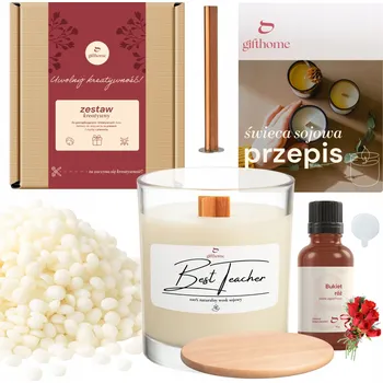 Obraz Sada na výrobu svíčky DÁREK KE DNI UČITELŮ jako dárek do školy