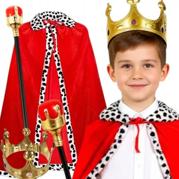Karnevalový kostým Kostým Kostým Krále Král Berlo Pelerína Koruna