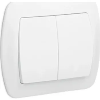 vypínač Dvojitý vypínač pod omítku Simon Akord AW5/11 bílý 10 A 250 V