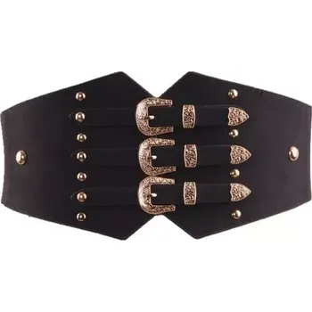 Opasek Dámský široký korzetový vintage pásek Gabin Zlatý