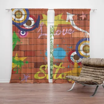 Závěs Sablio Závěs Zeď: 2ks 140x250cm