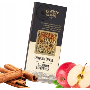 Čokoláda Tmavá Čokoláda Jablko Skořice premium Speciality Haličské 85g