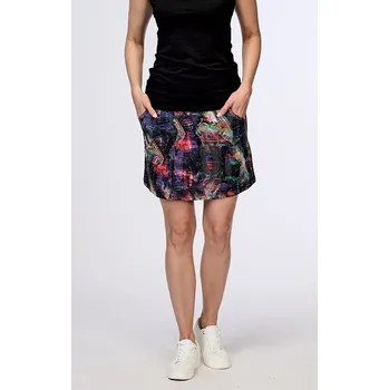 Dámská sukně Rozšířená kratší barevná dámská sukně s kapsami 140 velikost M