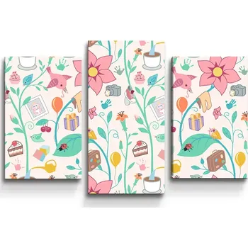 Obraz Sablio Obraz - 3-dílný Malování - 75x50 cm