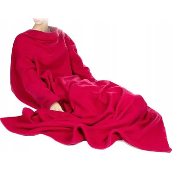 deka Fleecová deka s rukávy na čtení, teplá, velká, kvalitní provedení