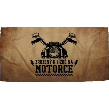 Osuška Sablio Ručník Zrozený k jízdě na motorce - 30x50 cm