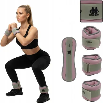 Obraz ZÁVAŽÍ NA KOTNÍKY A ZÁPĚSTÍ RUCE NOHY 2x0,5KG ZÁVAŽÍ 1kg