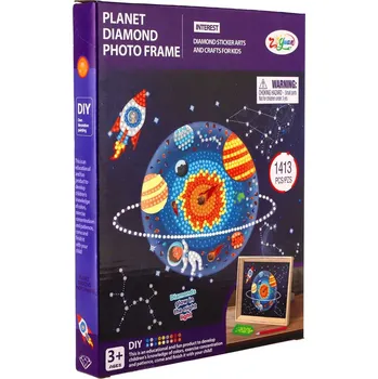 Diamantové malování Kreativní sada diamantové malování Vesmír s nalepovacími diamanty v krabici 21x27x3cm