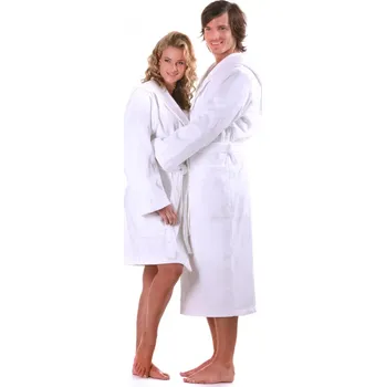 Pánský župan Unisex župan Sauna s kapucí 3150 bílá - Vestis M