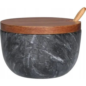 Obraz KUCHYŇSKÁ MISKA NA KOŘENÍ NA PEPŘ SŮL Ø 10 cm MRAMOROVÁ