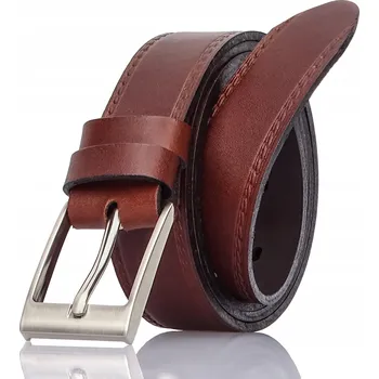 Opasek Pánský kožený pásek dlouhý 130 cm hnědý GRACIO