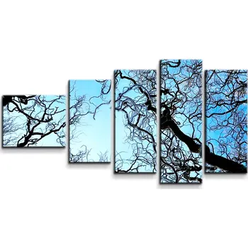 Obraz Sablio Obraz - 5-dílný Holé větve - 100x60 cm