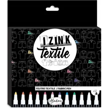 Textilní fixy Aladine sada 12 ks Aladine