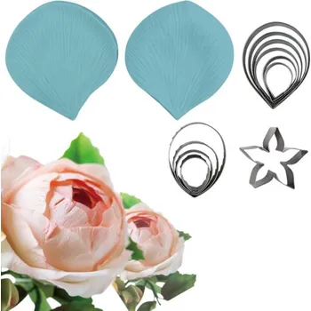 Přisada na vaření a pečení Cakesicq, Čína Žilkovač a vykrajovátko růže 6x5 cm - Cakesicq | Cukrářské potřeby