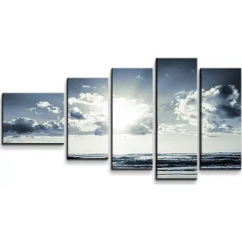 Obraz Sablio Obraz - 5-dílný Pohled na moře - 100x60 cm