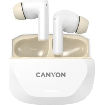 Sluchátka CANYON Bezdrátová stereo sluchátka True wireless Hexagon 7, bílo/béžová CNS-TWS7WB