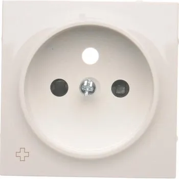 vypínač Kryt 1 násobné zásuvky, s uzemněním, se clonkami, Simon 54 DGZ1ZP/AB11, bílá antibakteriální