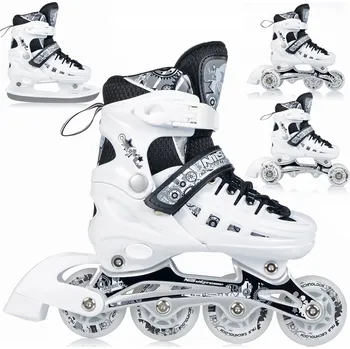 Kolečkové brusle BRUSLE 2V1 NASTAVITELNÉ PRO DĚTI 4v1 KOLEČKOVÉ BRUSLE LED KOLEČKA KOLEČKOVÉ BRUSLE BRUSLE NA LED KAUČUK