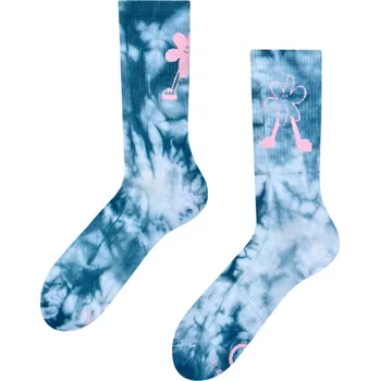 Dámské ponožky Ponožky z žebrovaného úpletu Květinový kamarád