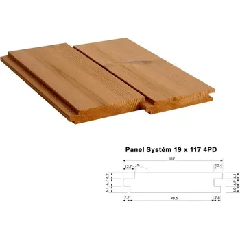 Plot Panel systém 19 x 117 x 4200 mm - obkladové panely THERMOWOOD
