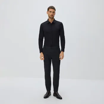 Pánské kalhoty Reserved - Chino kalhoty slim fit v kostce - černý - 975EV-99P - 975EV-99P-XXL