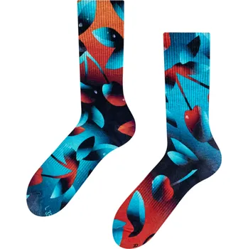 Dámské ponožky Ponožky z žebrovaného úpletu Tmavé třešně