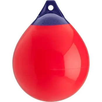 Loď Kulatý fendr Polyform serie A červený s modrými konci, průměr 23 - 55 cm Velikost: A5 - průměr 70 cm, délka 92 cm