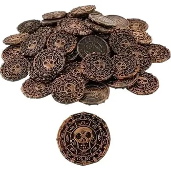 Pirátské mince dukáty dekorativní Hry pro děti 100 ks Barva bronzová