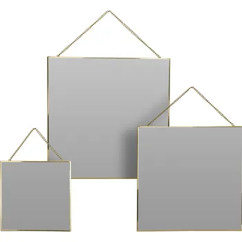 Zrcadlo Zrcadlo H&S Decoration nástěnné čtverec, kovový rám, 350 x 350 mm