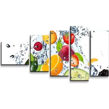 Obraz Sablio Obraz - 5-dílný Ovoce - 100x60 cm