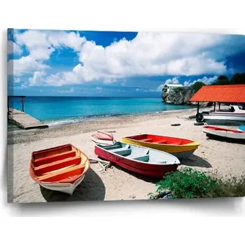 Obraz Sablio Obraz Loďky na pláži - 60x40 cm