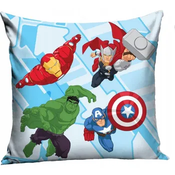 Polštář POVLAK plyšové dekorativní na polštář AVENGERS 40x40 cm MARVEL SAMET