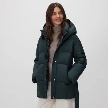 Reserved - Prošívaná bunda se zavazováním - ocelově zelená - 697HD-96X - 697HD-96X-XS