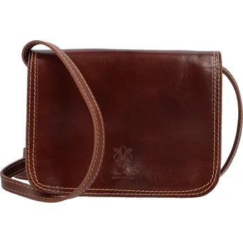 Kabelka Dámská kožená crossbody hnědá - Delami Vera Pelle Asppena hnědá