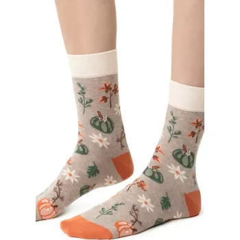 Pánské ponožky Dámské ponožky - Planeta Země 017 béžová melanž 38-40