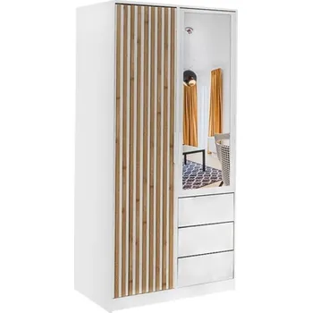 Šatní skříň ArtStol Šatní skříň BALI LUX D2 | bílá/dub wotan