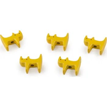 Kovový přívěsek kočka 10x22 mm, velké, 2 žlutá