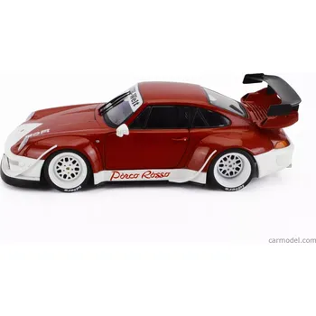 autíčko Solido Porsche 911 Porco Rosso Coupe 2020 1:18 RWB Bodykit bílé/červené