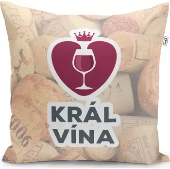 Polštář Sablio Polštář Král vína: 40x40 cm